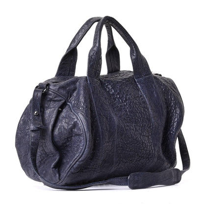 Alexander Wang Pebbled Lambskin Rocco Nickel Hardware Dark Blue 2 of 5