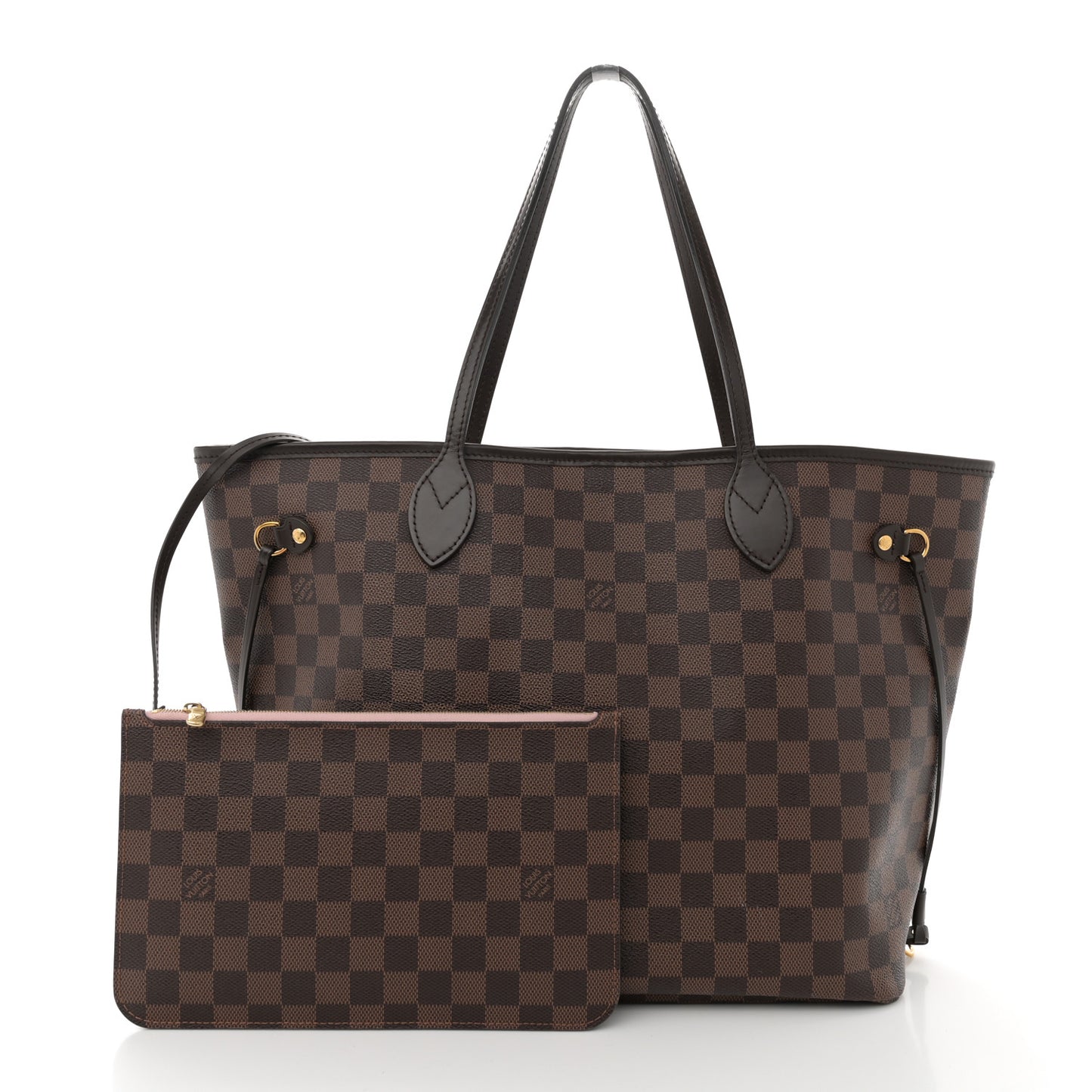 Damier Ebene Neo Neverfull MM Rose Ballerine