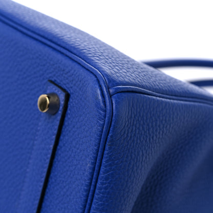 Hermes Togo Horseshoe Birkin 35 Bleu Royal 11 of 13