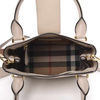 Burberry Soft Grain Calfskin Small Buckle Tote Limestone 5 of 11
