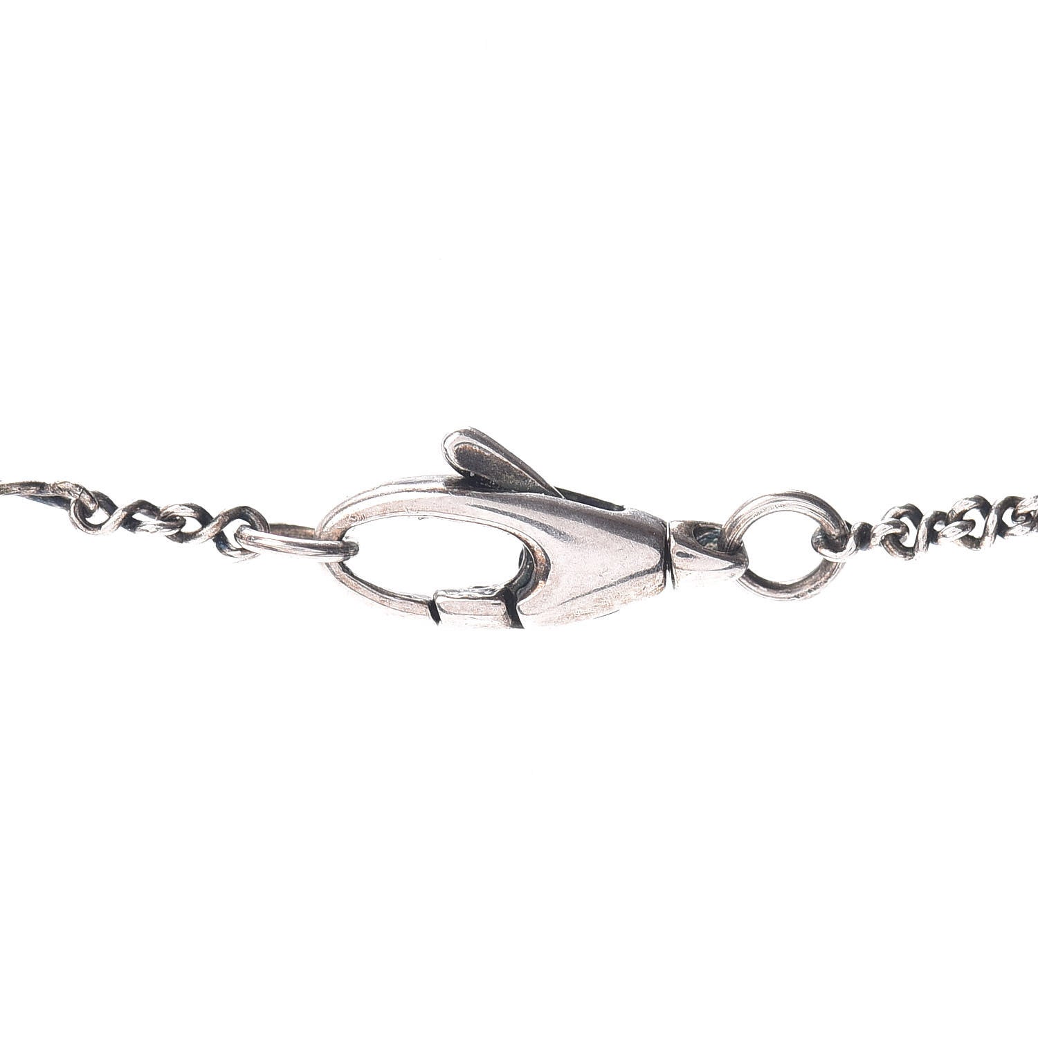 Gucci Sterling Silver Heart Ribbon Pendant Necklace 4 of 4