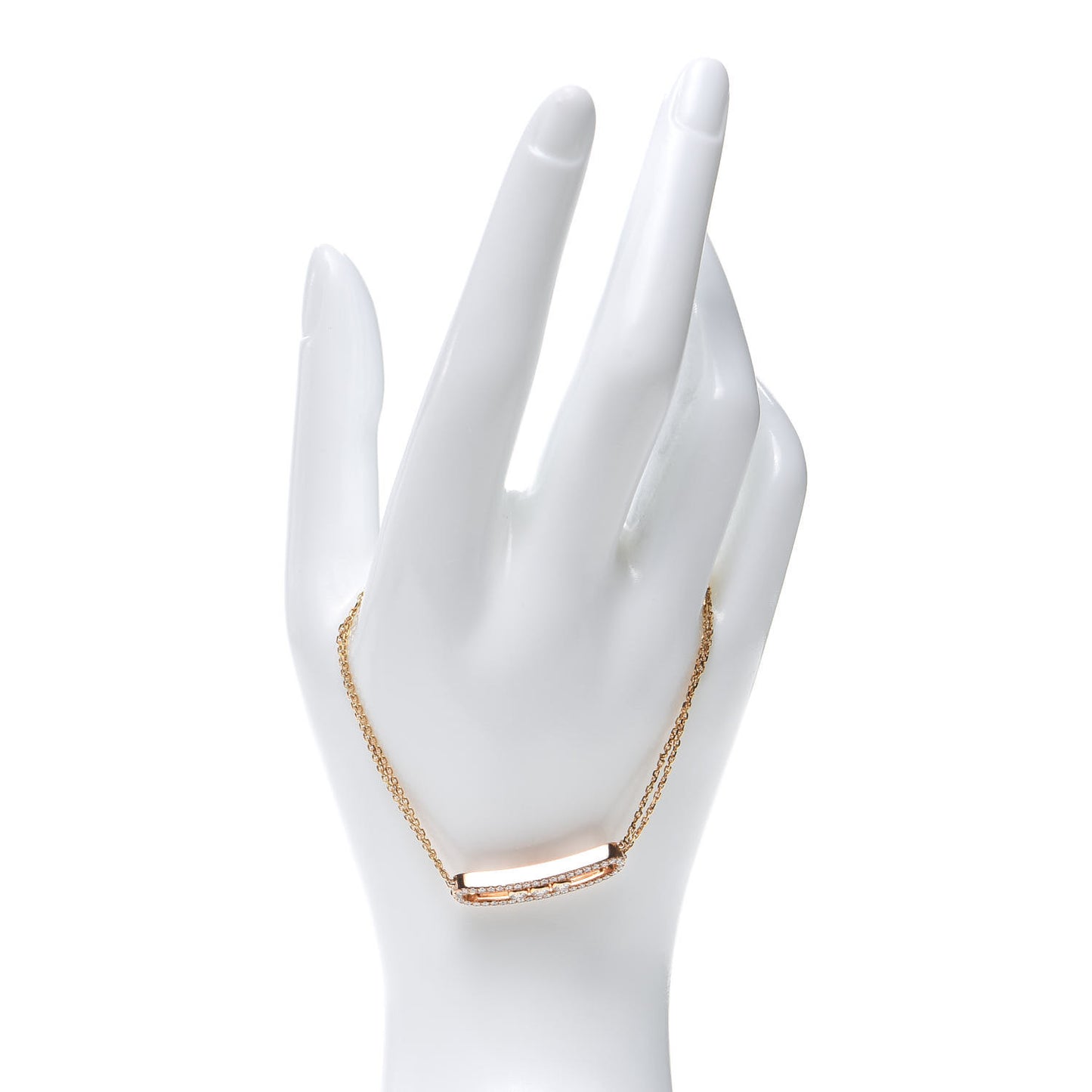 18K Rose Gold Diamond Move Classic Pave Double Bracelet