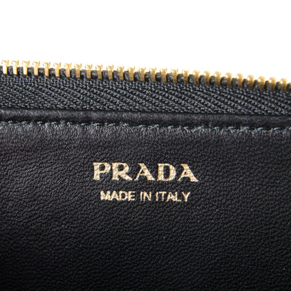 Prada Saffiano Zip Key Pouch Nero Black 6 of 7