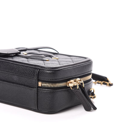 Chanel Caviar Quilted Small CC Filigree Vanity Case Black 9 of 10