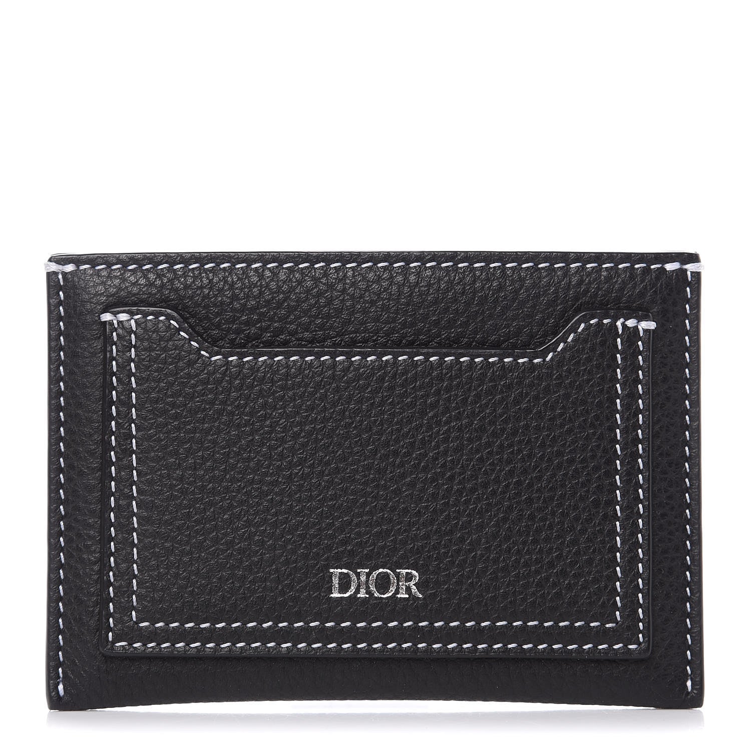 Christian Dior Calfskin Signature Card Holder Black 1 of 8