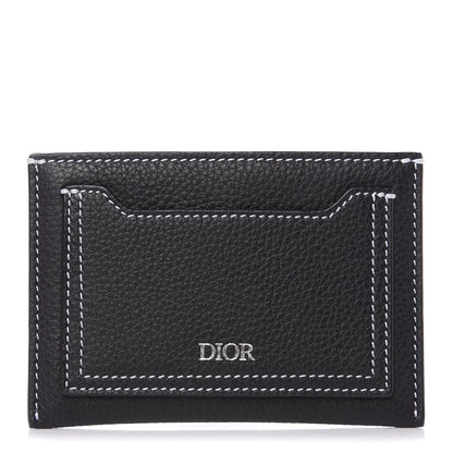 Christian Dior Calfskin Signature Card Holder Black 1 of 8