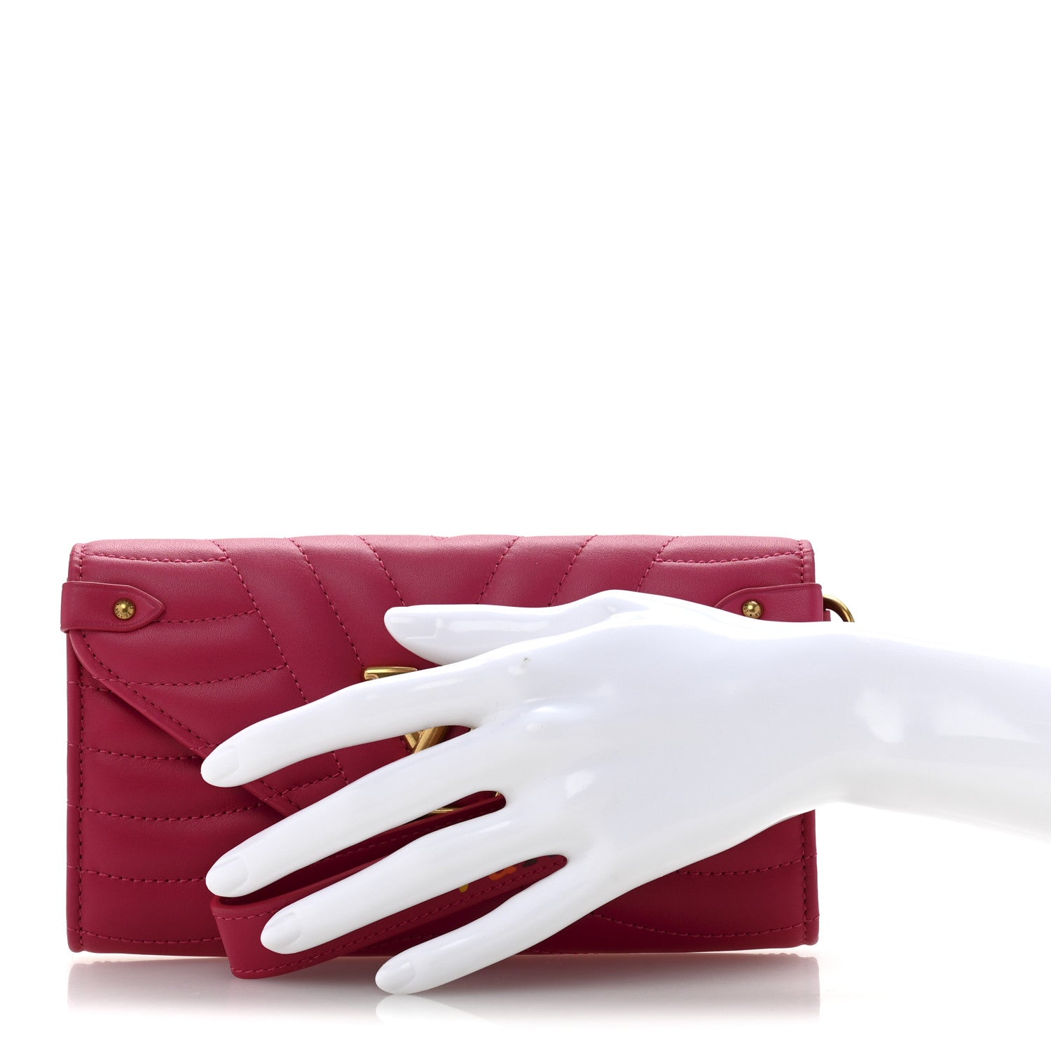 Louis Vuitton Calfskin New Wave Long Wallet Freesia 2 of 13