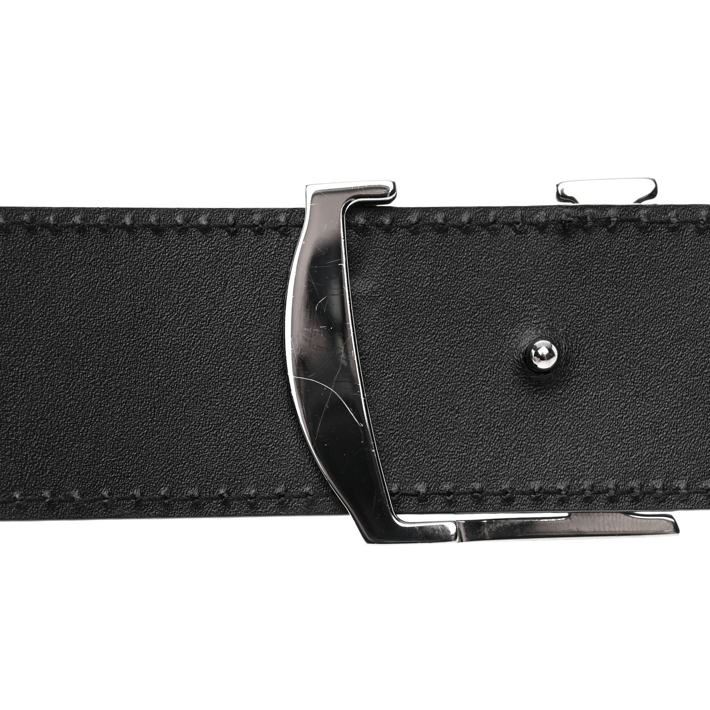 Calfskin 40mm LV Initiales Reversible Belt 85 34 Dark Brown Black 85 34 Black