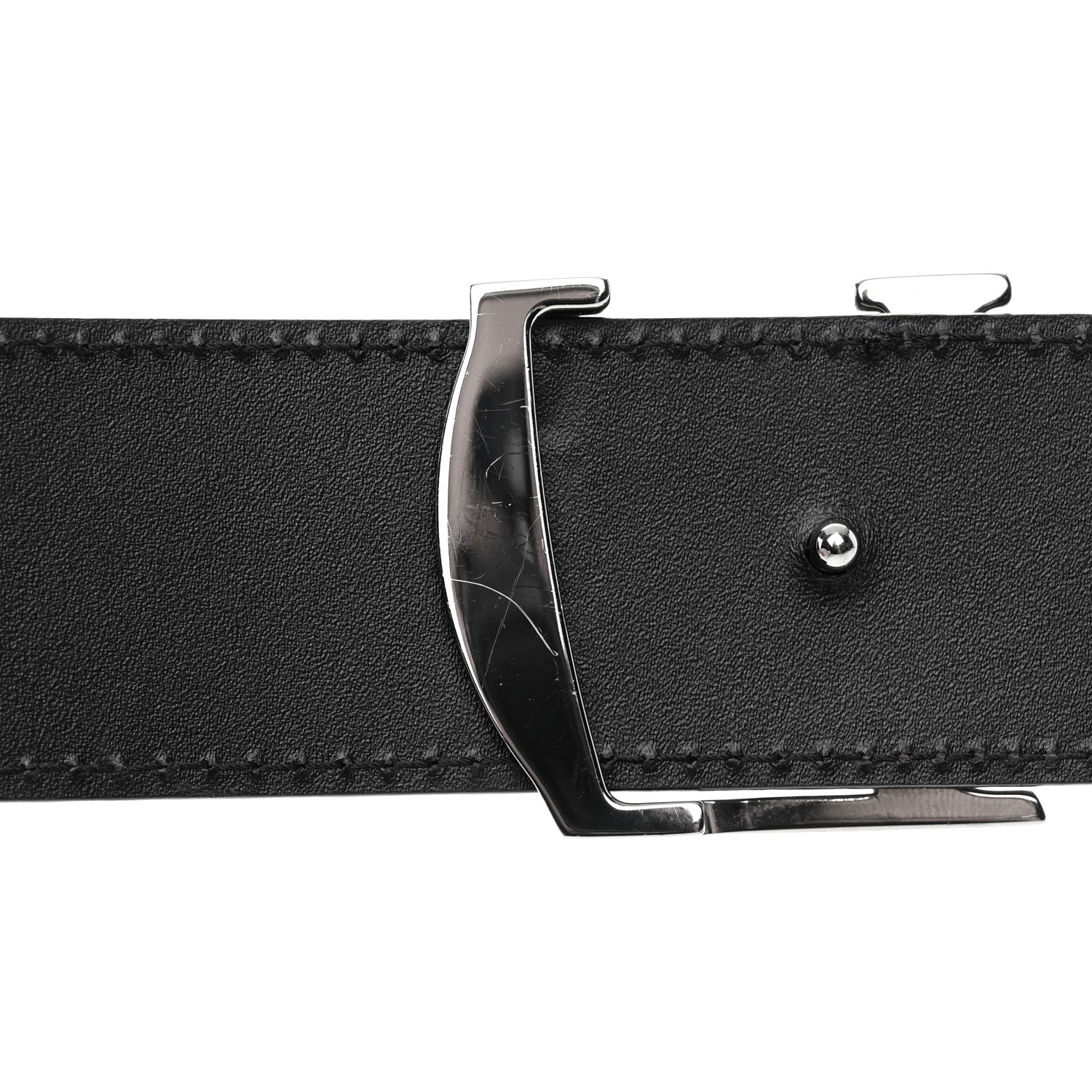 Louis Vuitton Calfskin 40mm LV Initiales Reversible Belt 85 34 Dark Brown Black 85 34 Black 8 of 9