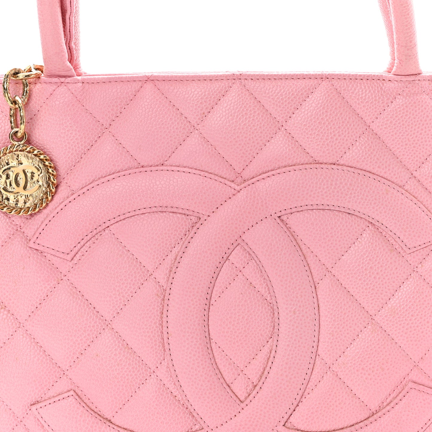 Caviar Medallion CC Tote Light Pink