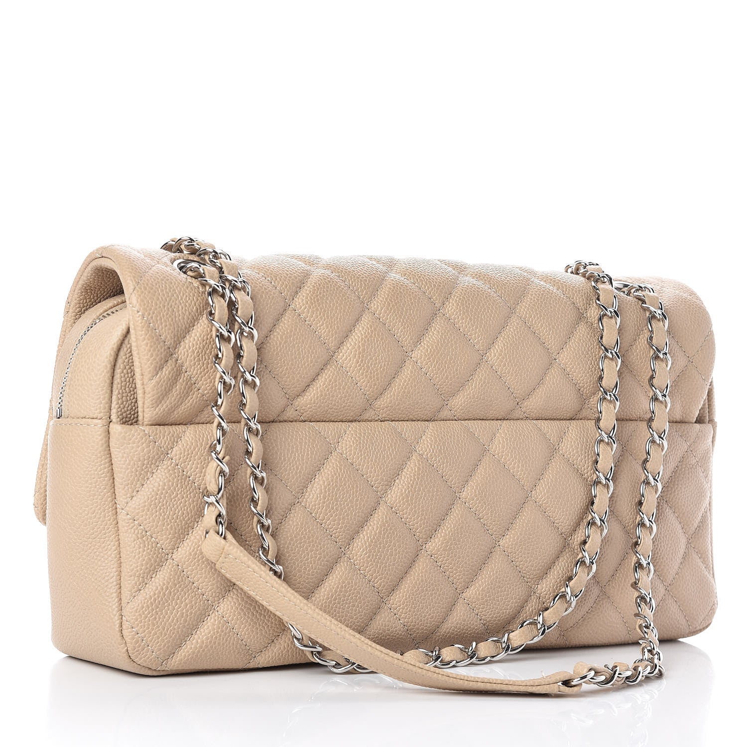 Chanel Caviar Quilted Jumbo Easy Flap Beige 3 of 10