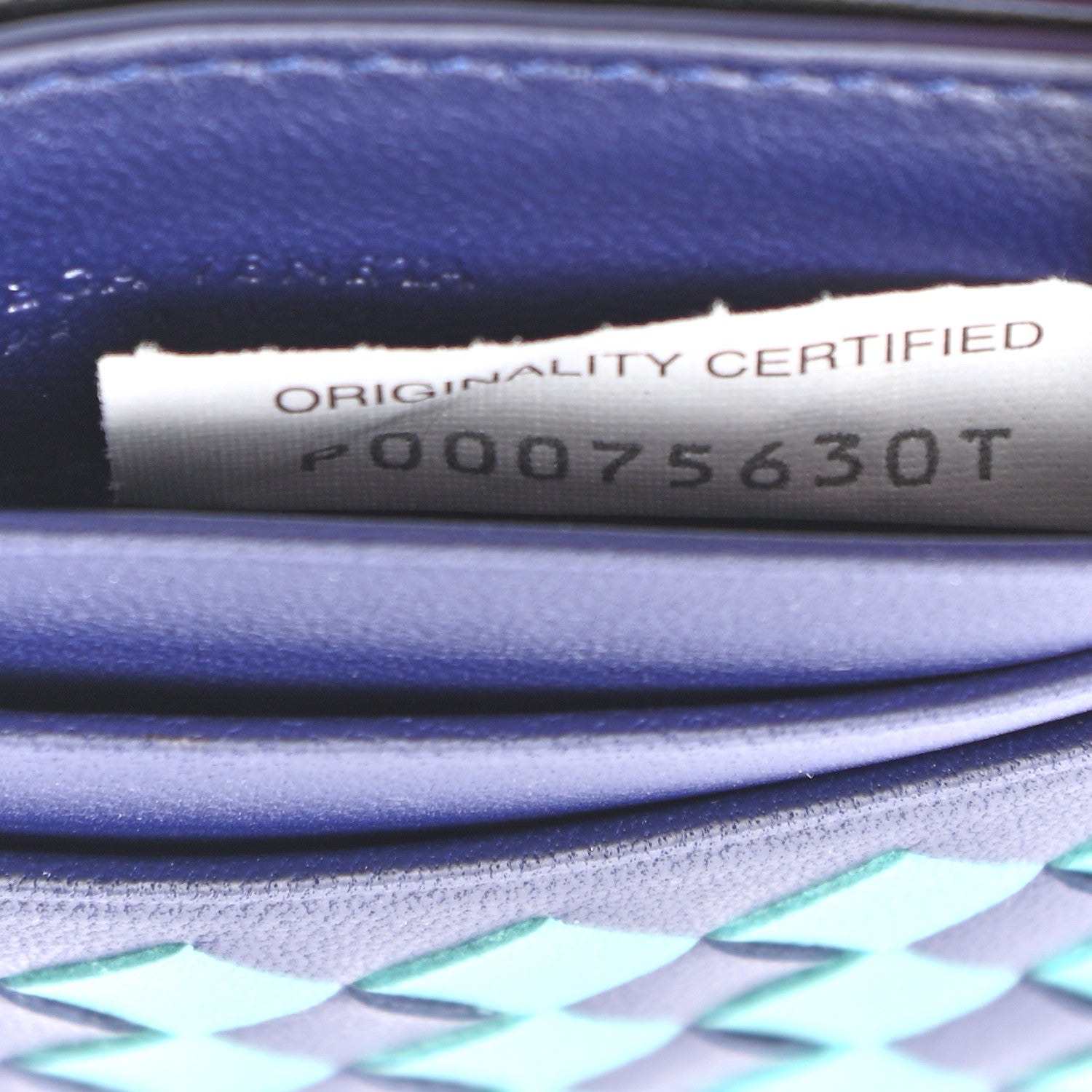 Bottega Veneta Nappa Intrecciato Woven Bi-Color Card Holder Blue Aqua 7 of 7