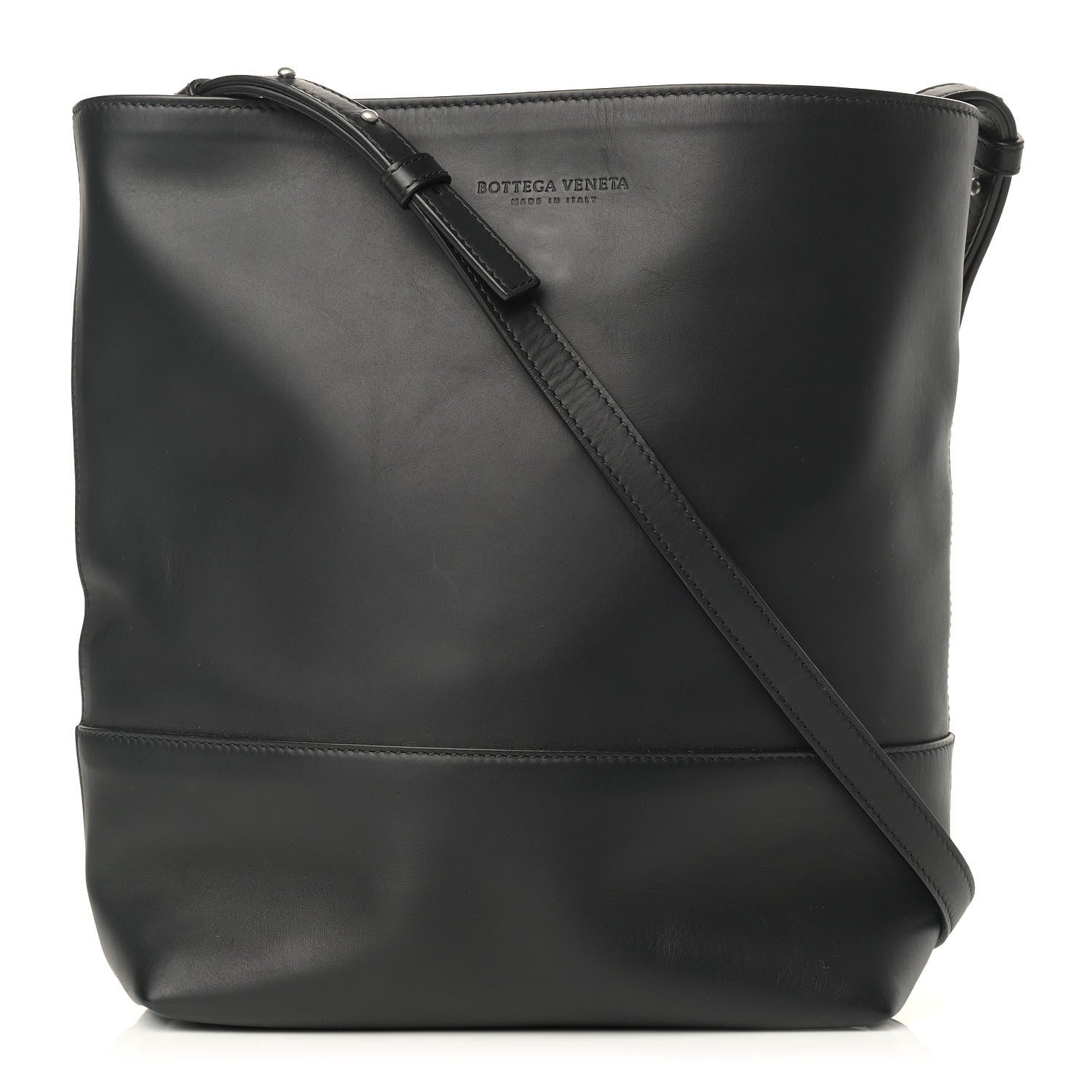 Bottega Veneta Smooth Matte Calfskin Bucket Bag Black 1 of 10