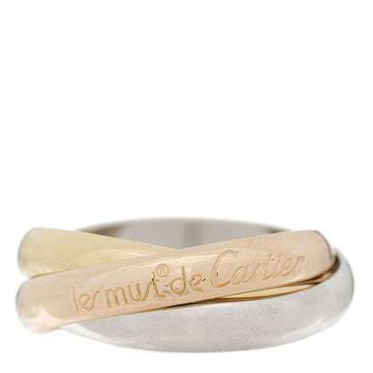 Cartier 18K Pink Yellow White Gold Classic Les Must De Cartier Trinity Ring 55 7.25 1 of 13