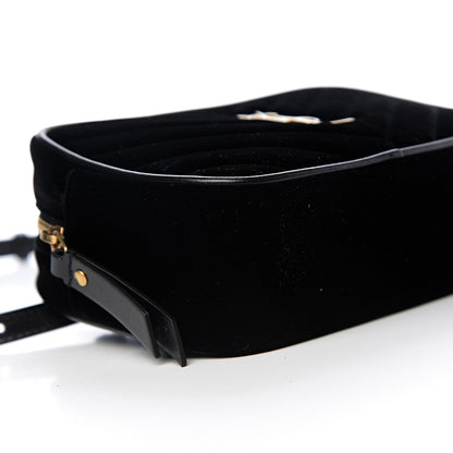 Saint Laurent Velour Matelasse Monogram Lou Belt Bag Black 7 of 8