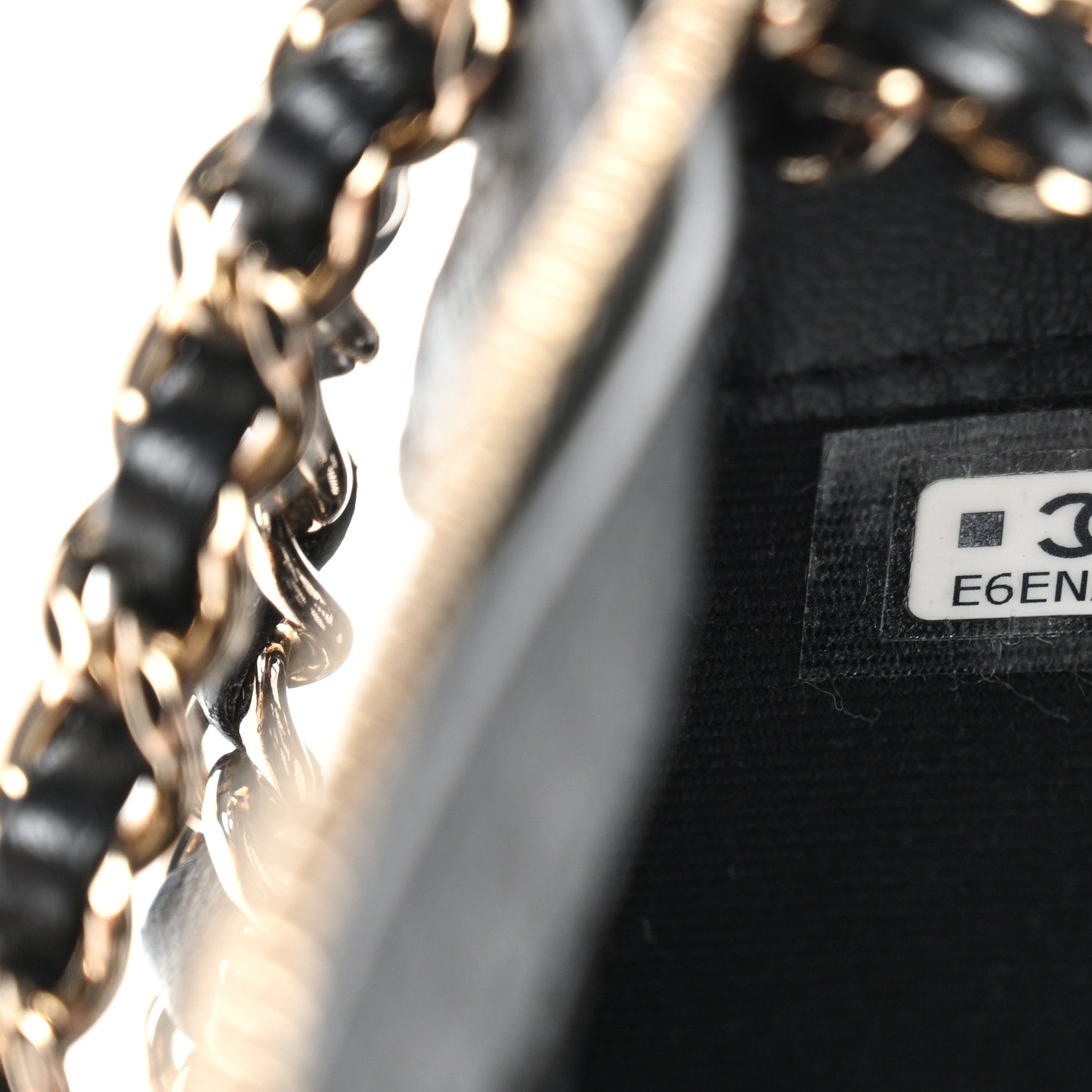 Chanel Mesh Shiny Lambskin Clutch With Chain Black 8 of 11