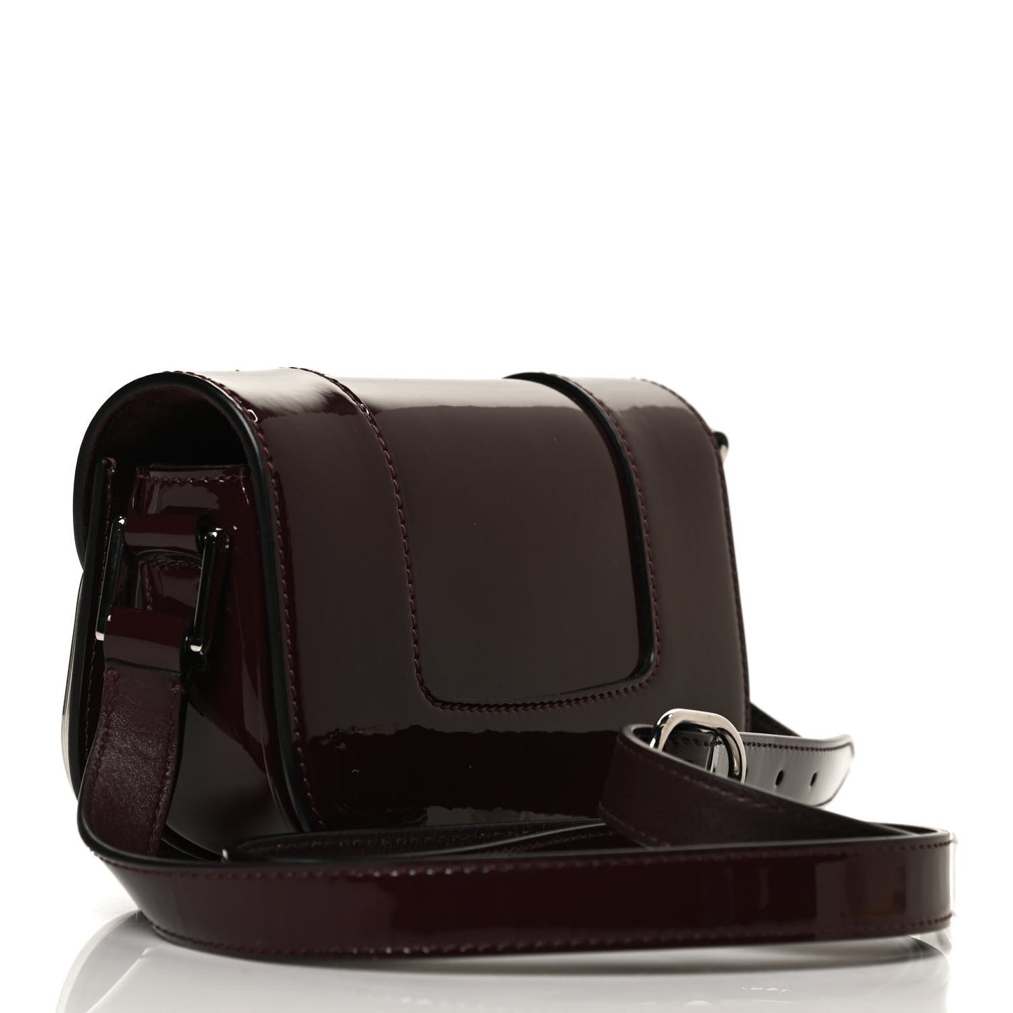 Patent Small Supervee Crossbody Bag Rubin