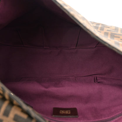 Fendi Zucca Patent Mia Shoulder Flap Tobacco 5 of 10