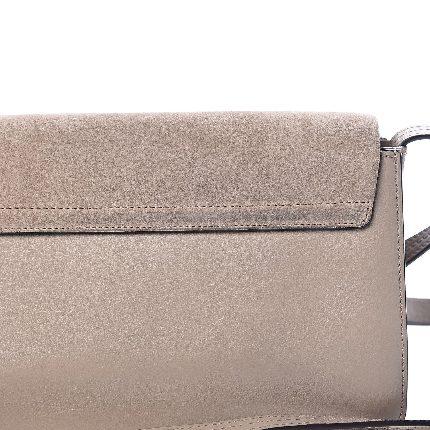 Chloe Suede Calfskin Small Faye Shoulder Bag Motty Grey 8 of 11