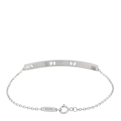 Tiffany 18K White Gold Diamond Atlas Bar Pierced Bracelet 2 of 3