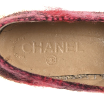 Chanel Tweed CC Espadrilles 40 Brown Pink Beige 10 of 11