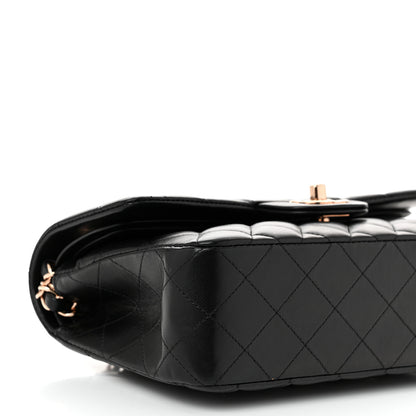 Chanel Lambskin Quilted Small Double Flap Black 9 of 11