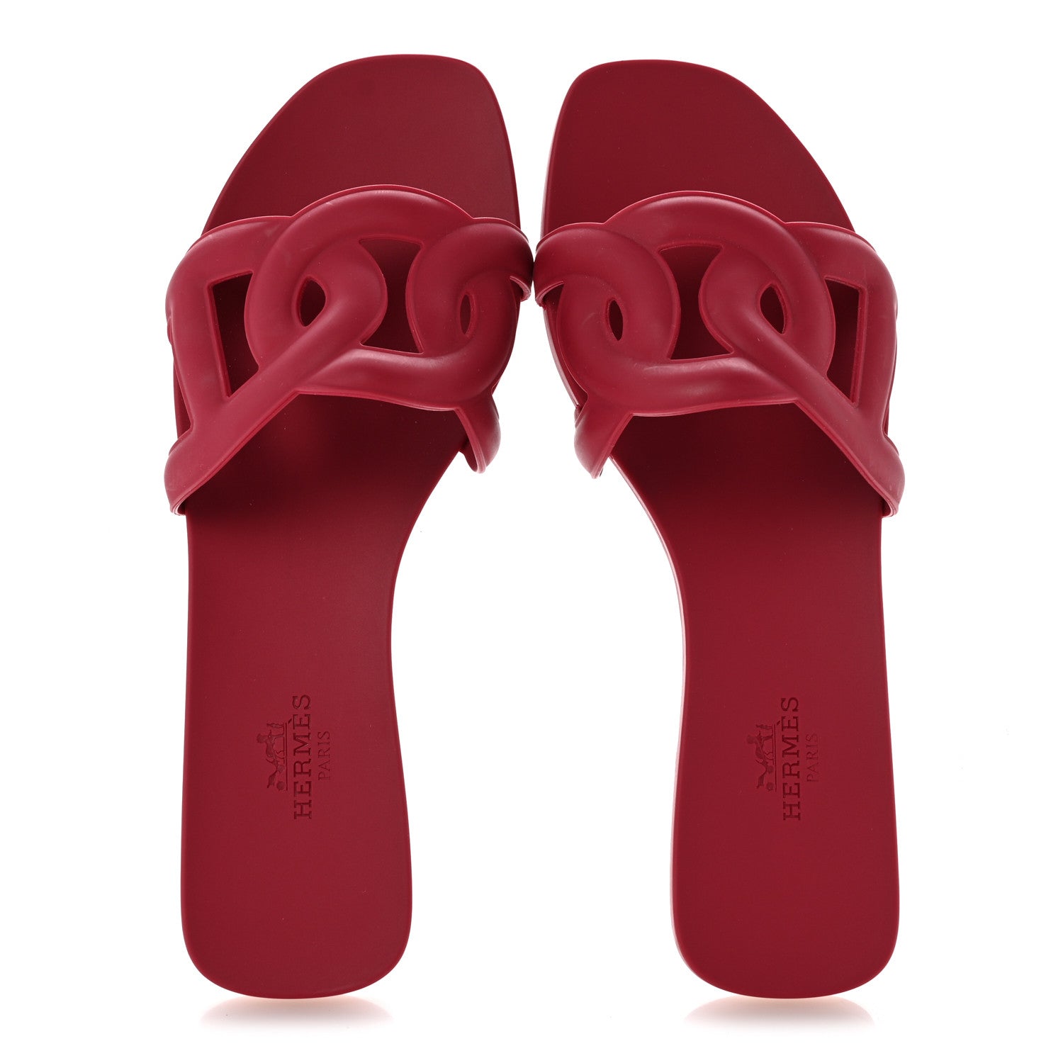 Hermes Rubber Aloha Sandals 36 Rose Baie 2 of 11