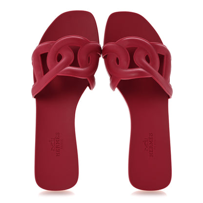 Hermes Rubber Aloha Sandals 36 Rose Baie 2 of 11