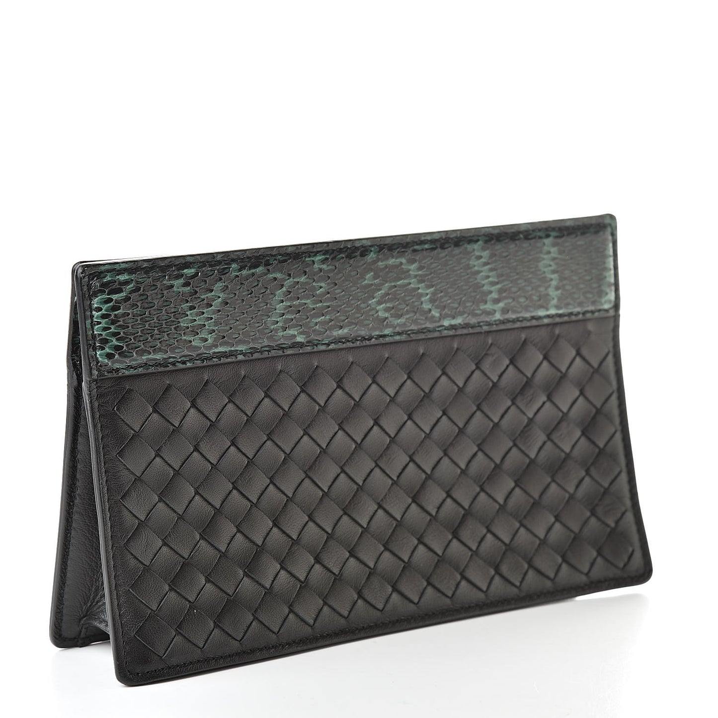 Nappa Ayers Intrecciato Clutch Black