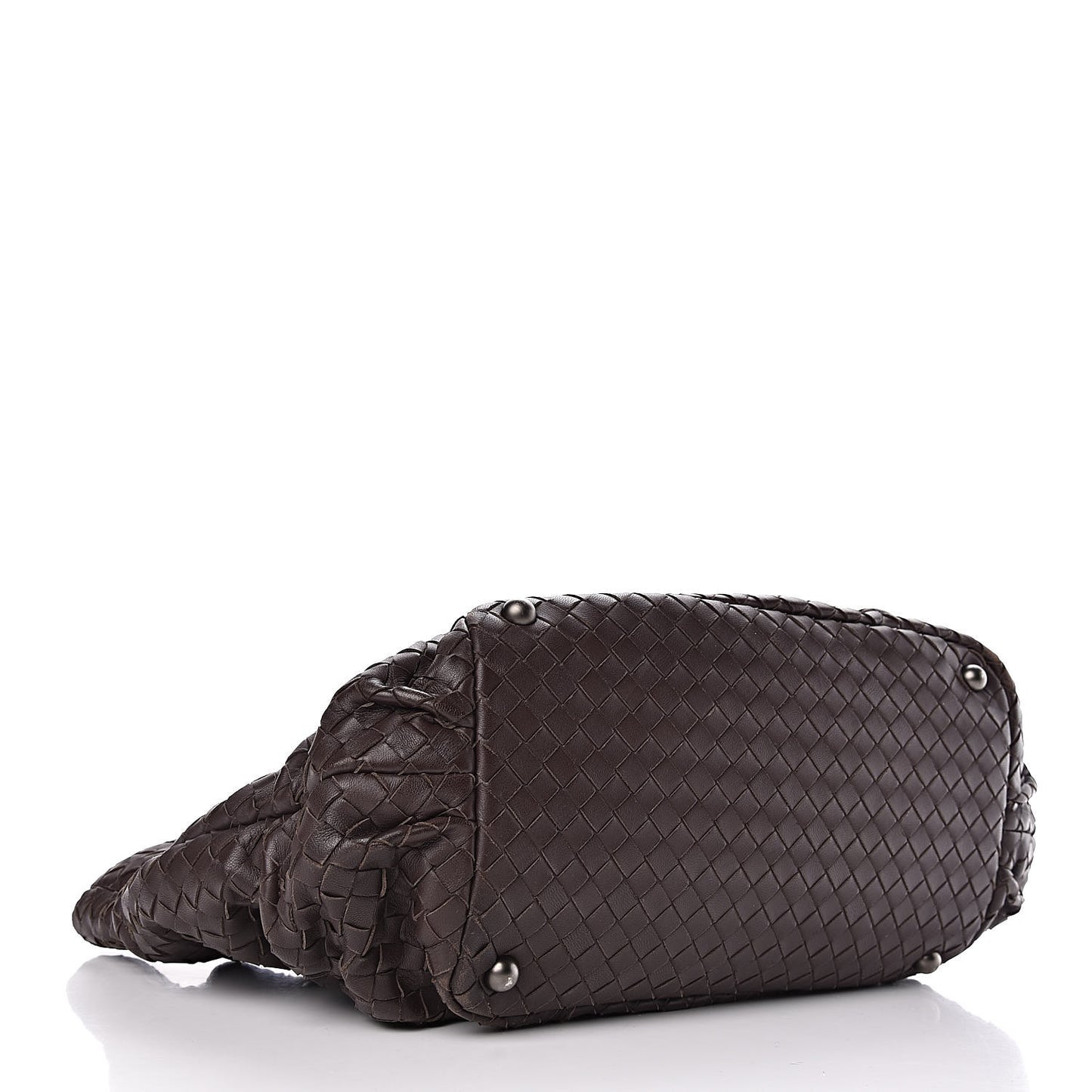 Nappa Intrecciato Pleated Tote Ebano
