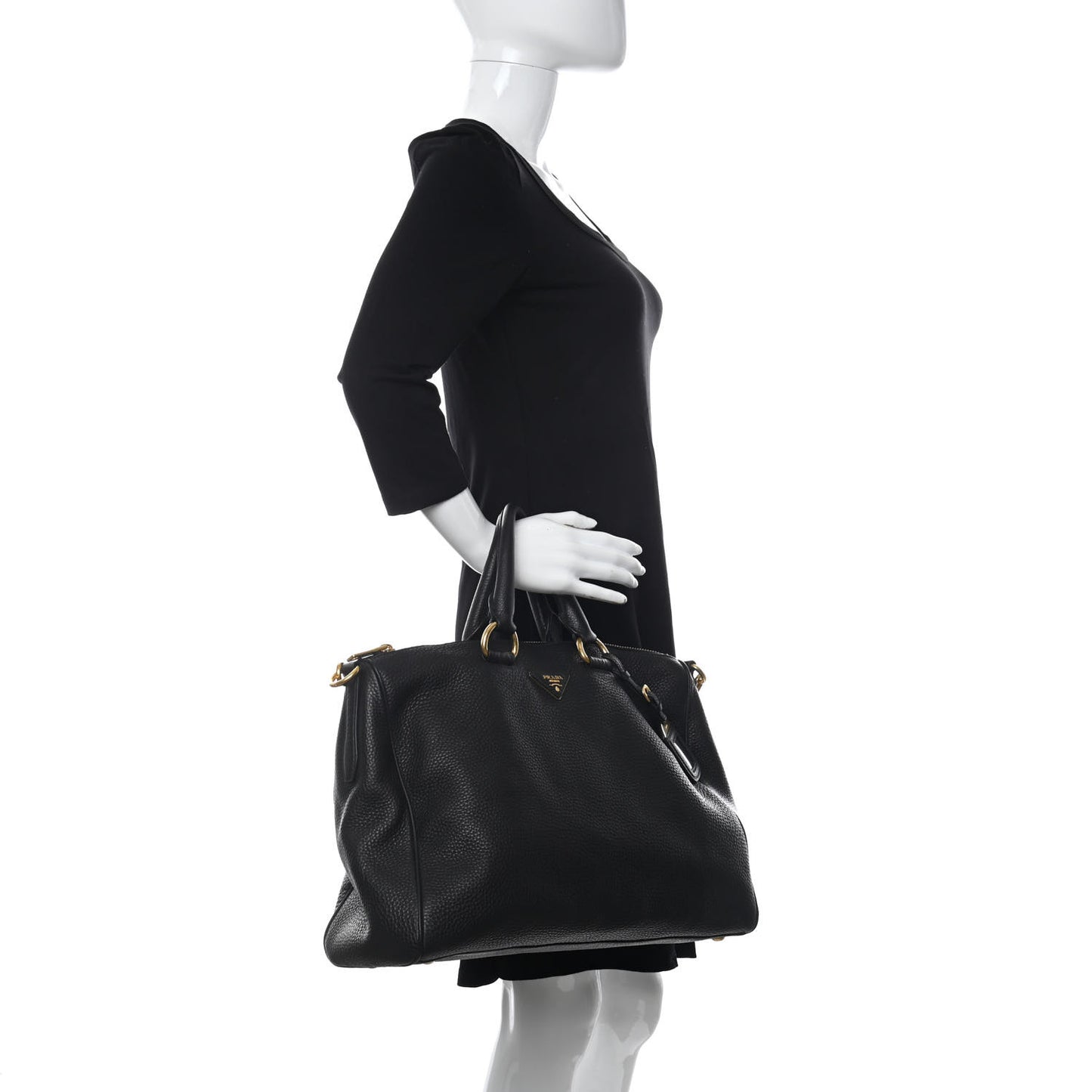Vitello Daino Tote Black
