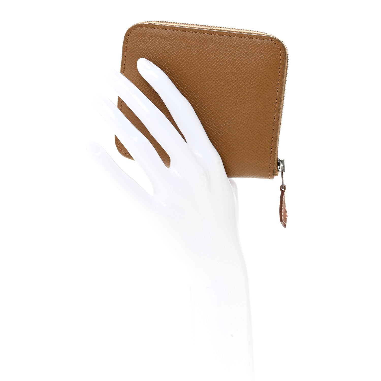 Hermes Epsom Silk'In Compact Wallet Alezan 2 of 8