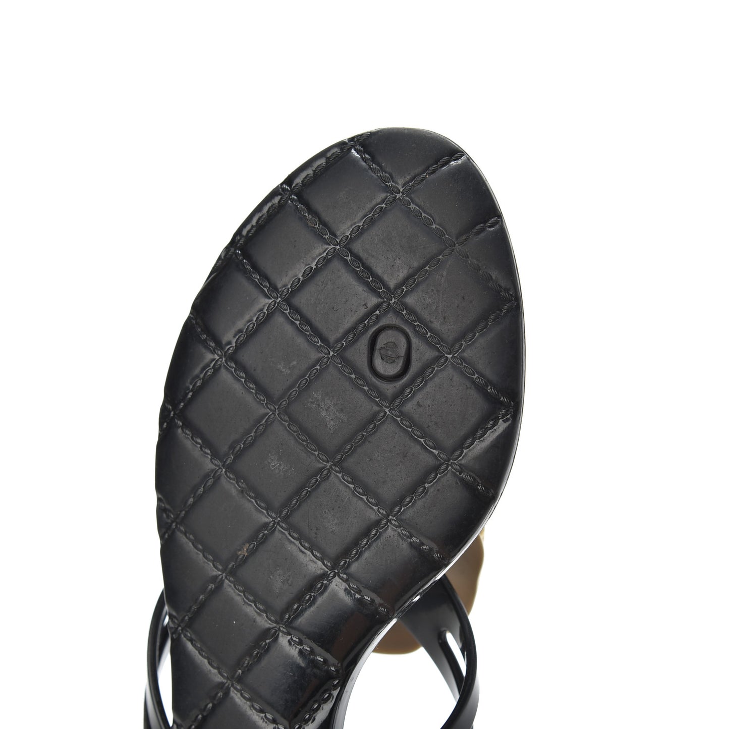 Jelly Camellia Thong Sandals 39 Black Ivory