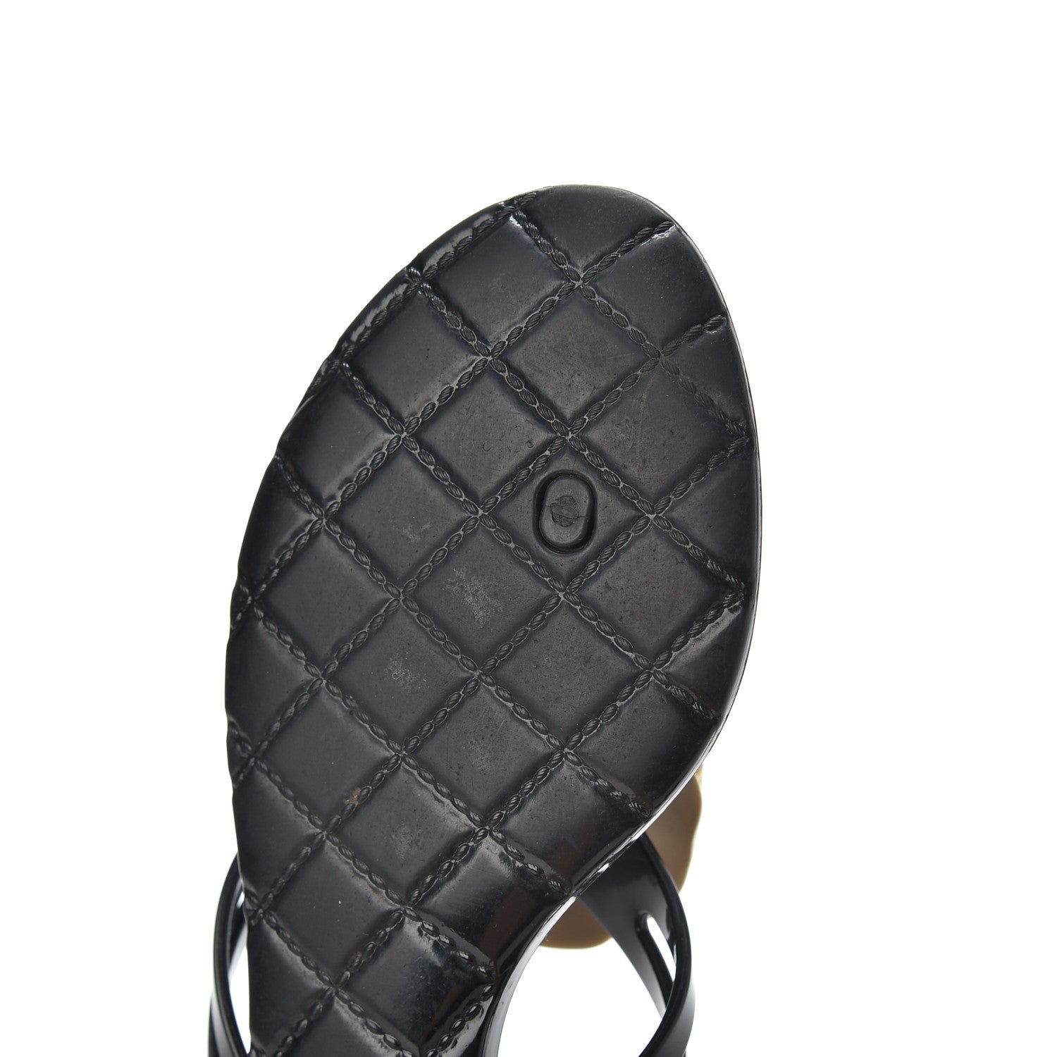 Chanel Jelly Camellia Thong Sandals 39 Black Ivory 10 of 14