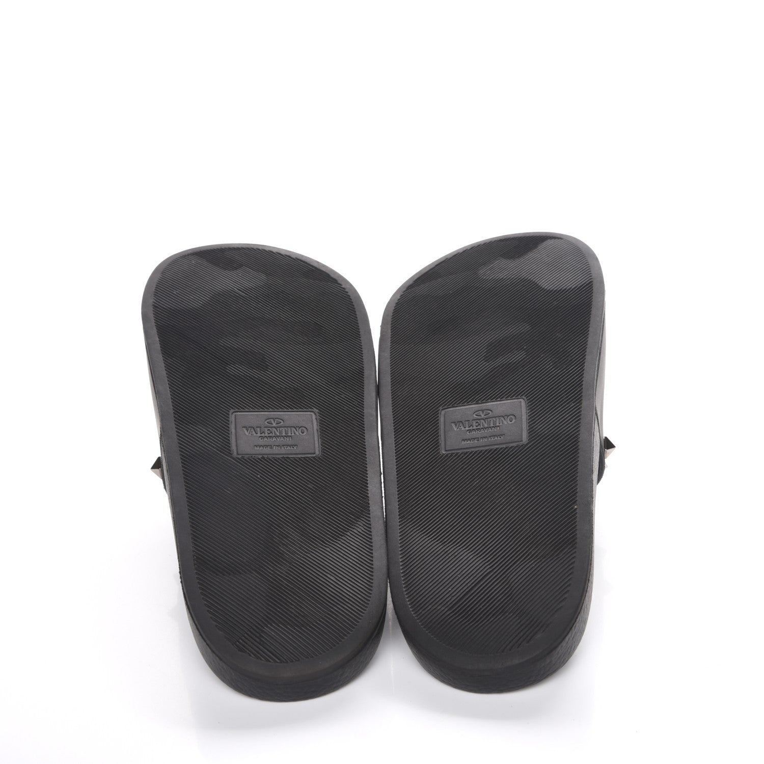 Valentino Garavani Rubber Rockstud Slide Sandals 41 Black 5 of 9