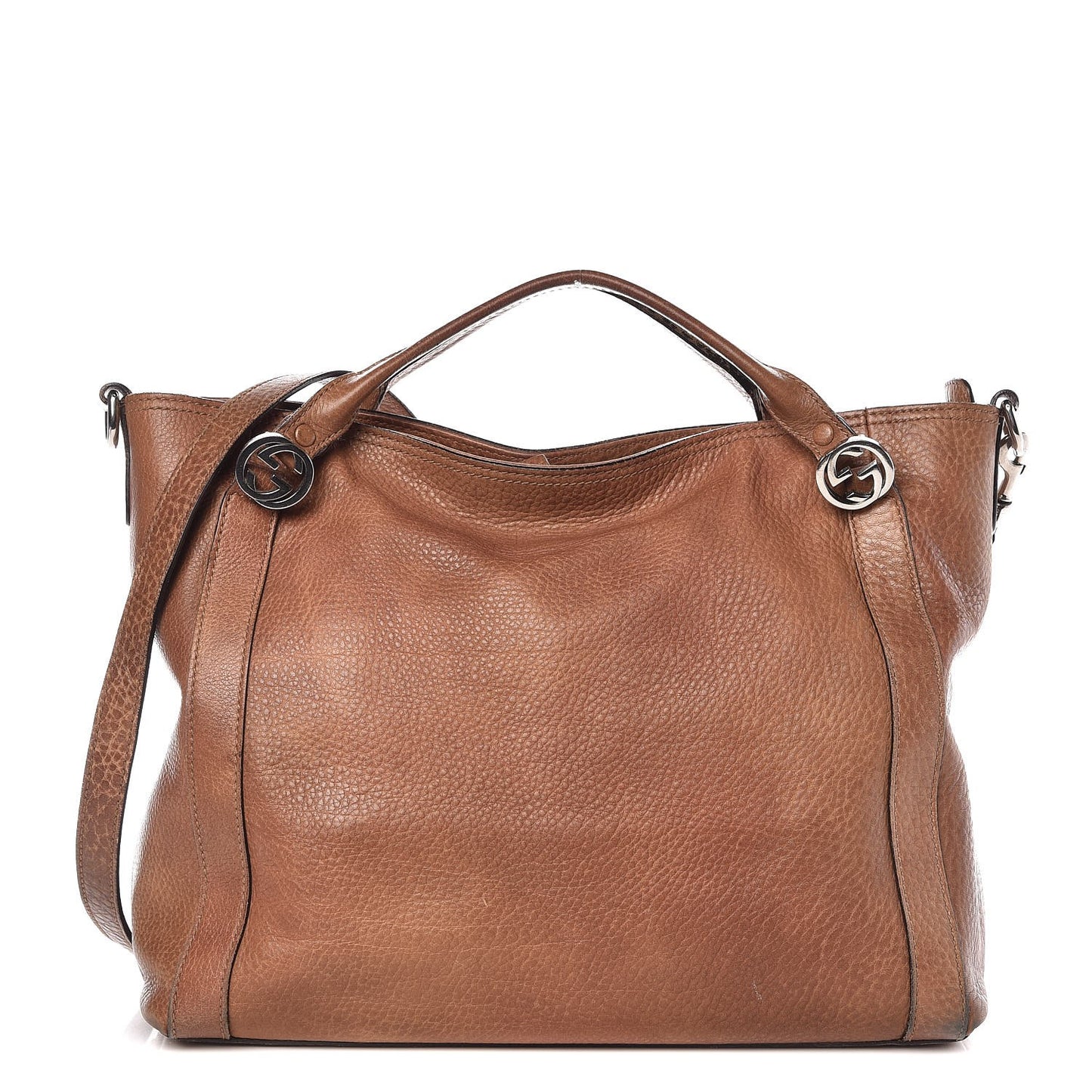 Pebbled Calfskin Medium Miss GG Top Handle Bag Light Cuir