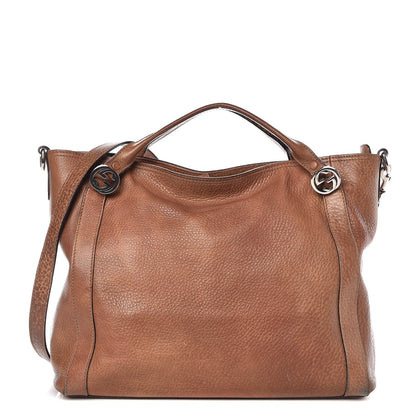 Gucci Pebbled Calfskin Medium Miss GG Top Handle Bag Light Cuir 1 of 9