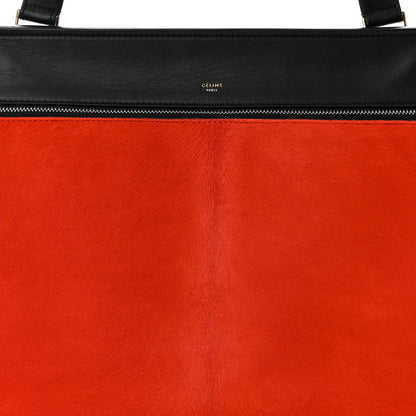 Celine Pony Hair Medium Edge Shoulder Bag Vermillion 8 of 10