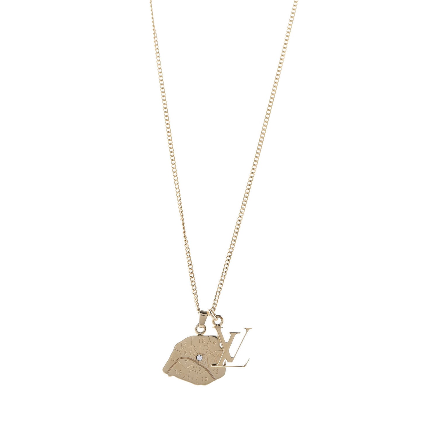 Paris Pendant Necklace Gold