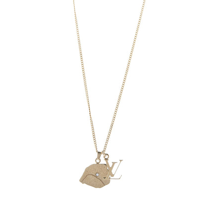 Louis Vuitton Paris Pendant Necklace Gold 4 of 7