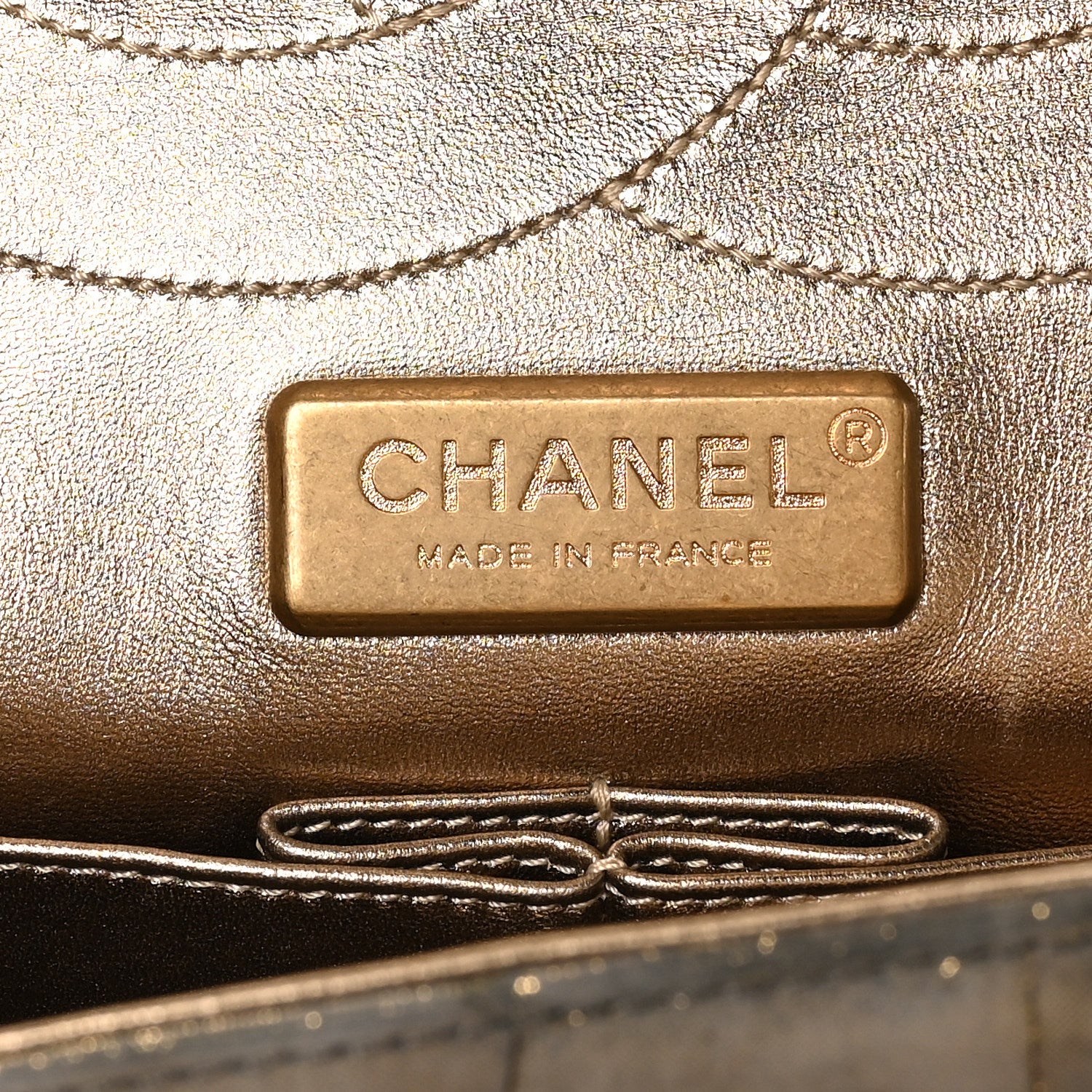 Chanel Metallic Alligator 2.55 Reissue 226 Flap Blue Gold 6 of 10