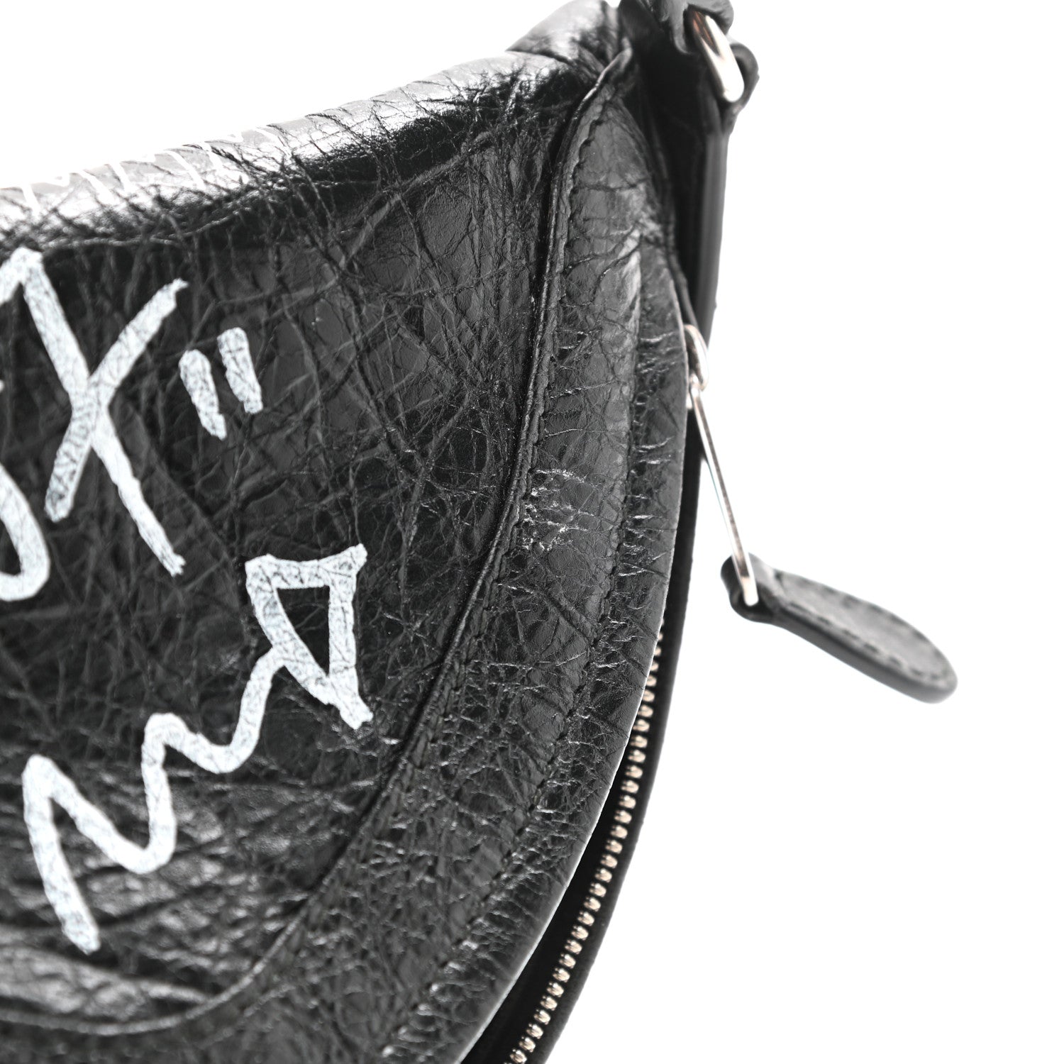 Balenciaga Agneau Arena Graffiti All Over XS Souvenir Belt Bag Black White 13 of 13