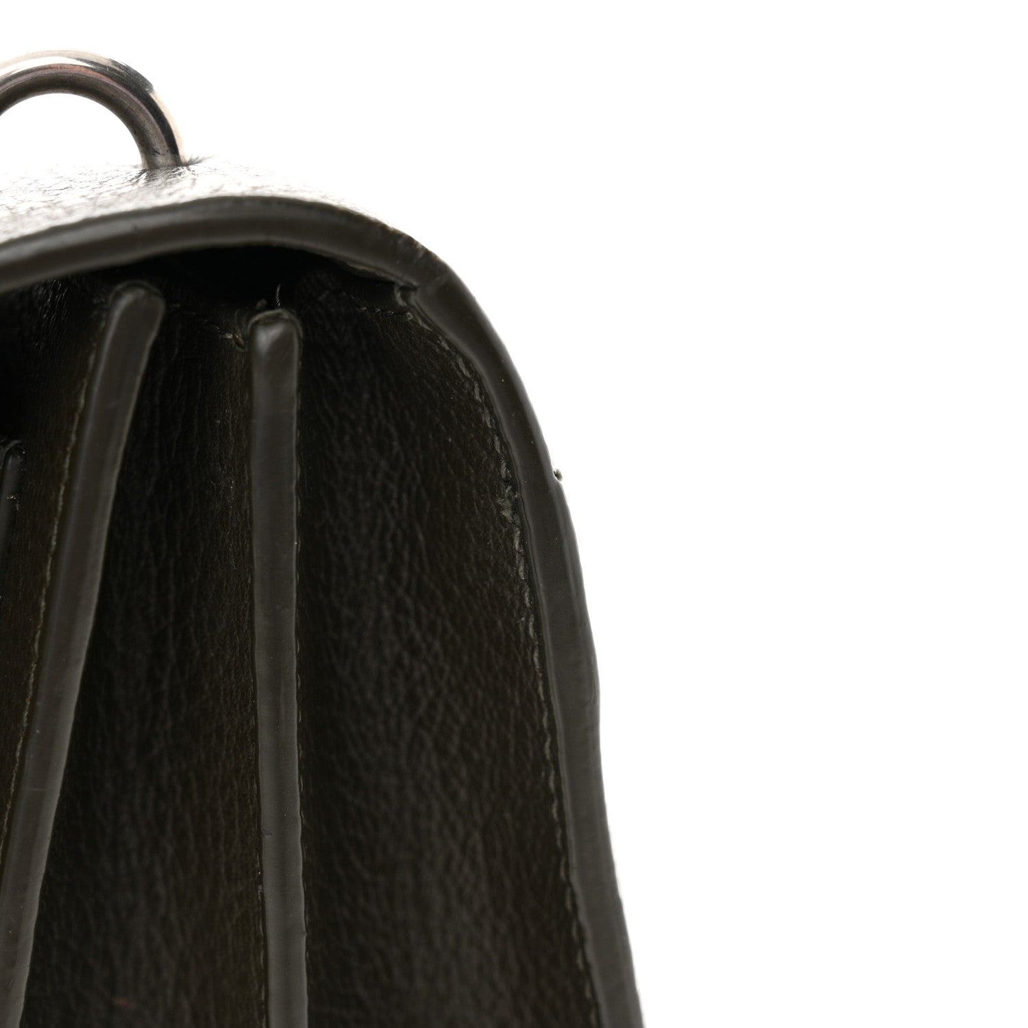 Saint Laurent Grained Calfskin Medium Monogram Sunset Satchel Dark Green 15 of 16