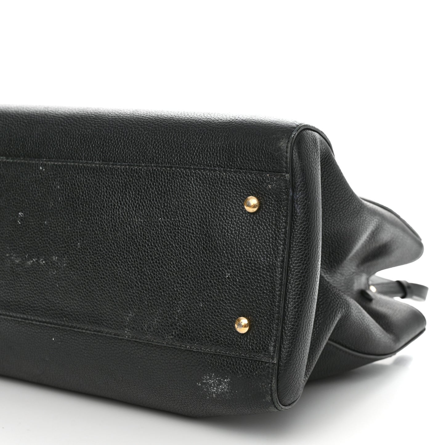 Grained Calfskin Medium Neo Executive Shopper Tote Black