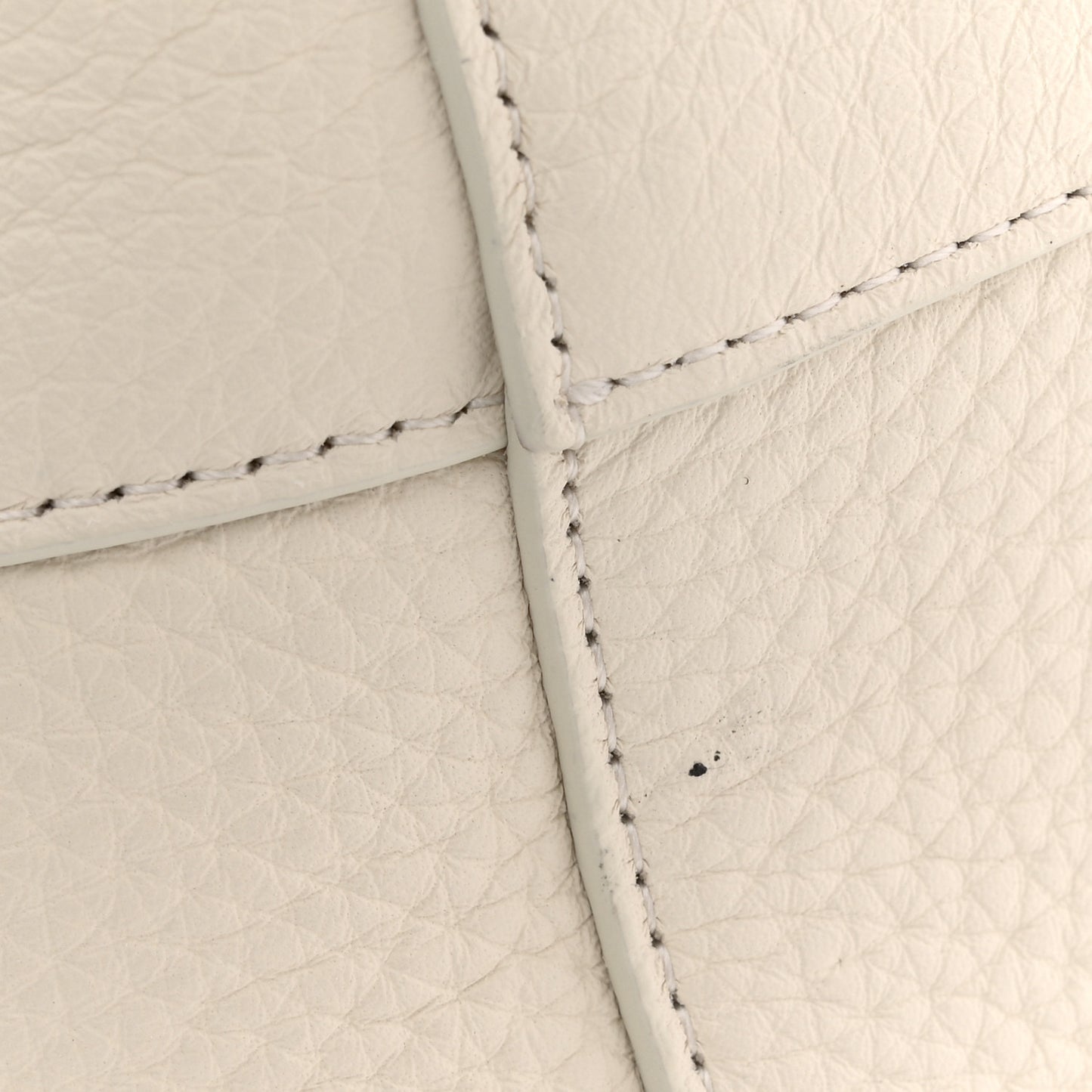 Grained Calfskin Medium N/S Park Tote Ivory