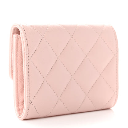 Chanel Caviar Crystal Quilted Flap Card Holder Pink 3 of 9