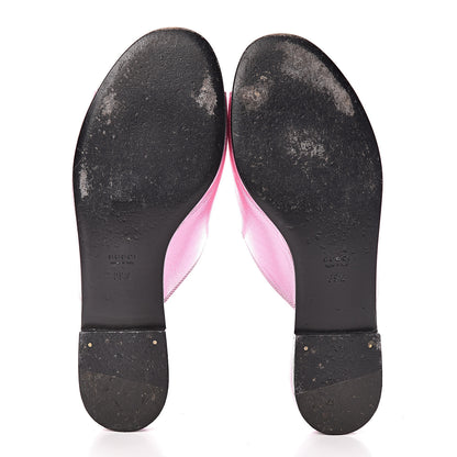 Gucci Metallic Malaga Kid Horsebit Slide Sandals 39.5 Rosa 5 of 7