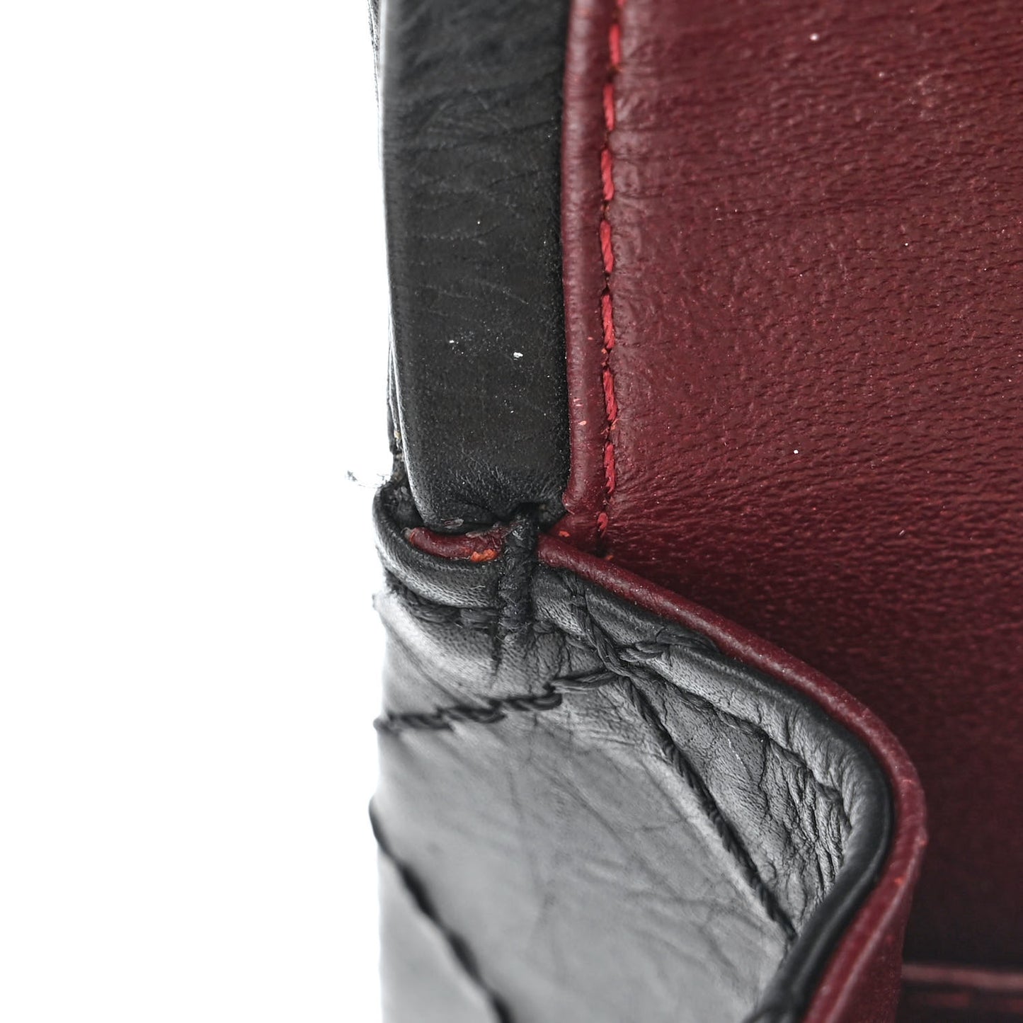 Aged Calfskin Quilted Mini Rectangular Double Flap Black