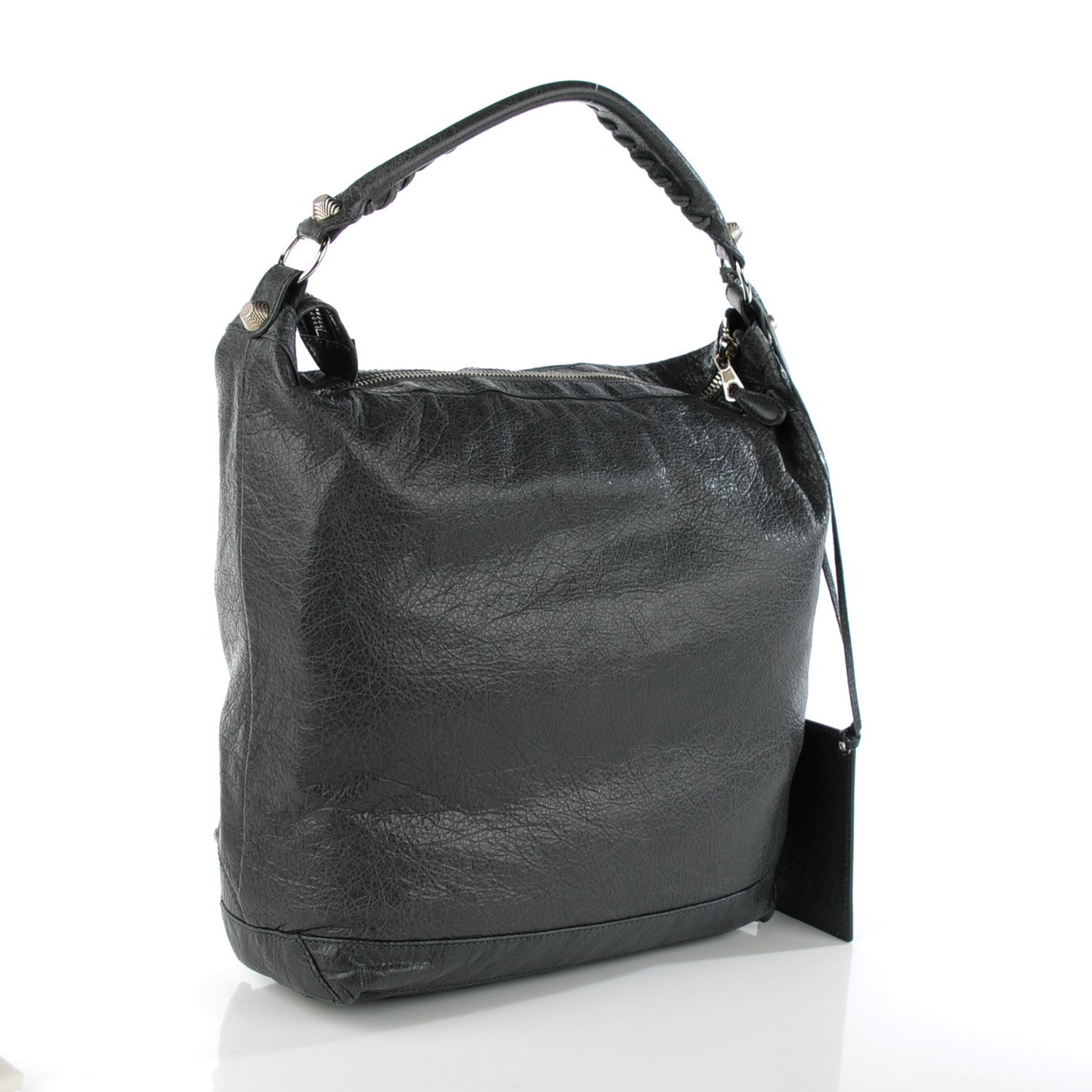 Agneau Giant 12 Silver Hardware Day Hobo Gris Tarmac