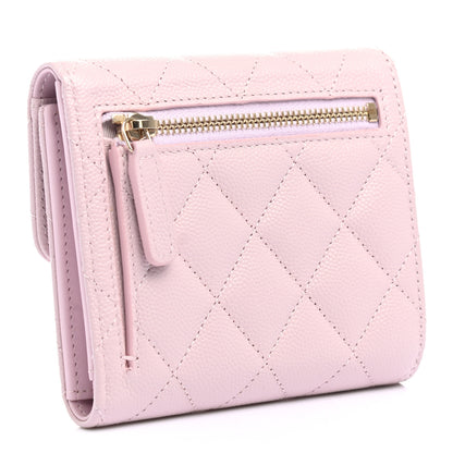 Chanel Caviar Quilted Compact Flap Wallet Light Pink 3 of 8